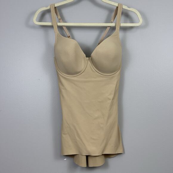 Wacoal 80265 Try A Little Slenderness Control Camisole Tank Beige Women's 34D - Picture 1 of 11